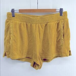 Aerie Offline Burst A Move Terry clothe elastic waist pull on shorts sz L